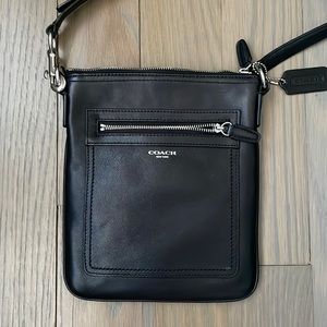 Coach Black Leather Crossbody Purse